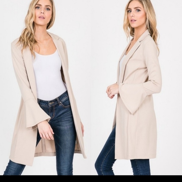 Flash Sale Classy Bell Sleeve Long Coat - Picture 3 of 3